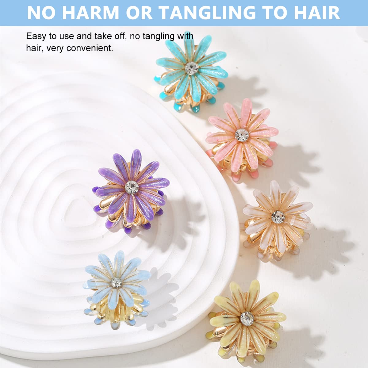 PALAY Mini Hair Clips for Women Claw Hair Clips for Girls Decorative Hair Accessories (Multi D) PALAY Mini Hair Clips for Women Claw Hair Clips for Girls Decorative Hair Accessories (Multi D)